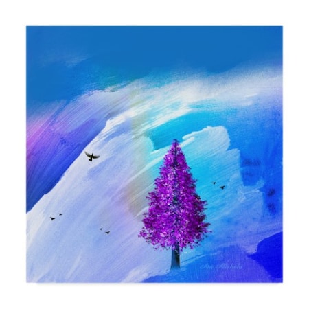 Ata Alishahi 'Purple Tree' Canvas Art,24x24